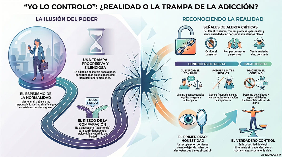 Yo lo controlo, lo dejo cuando quiera