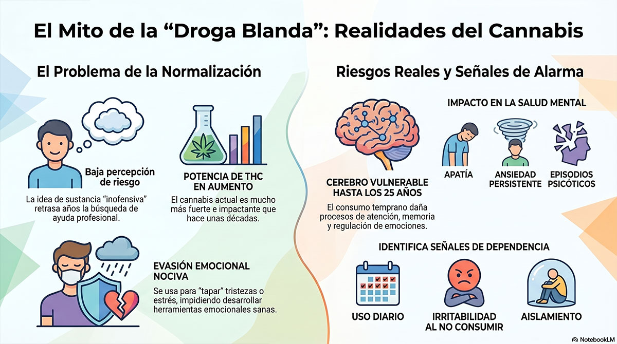 "El cannabis es una droga blanda": El peligro de una idea muy normalizada