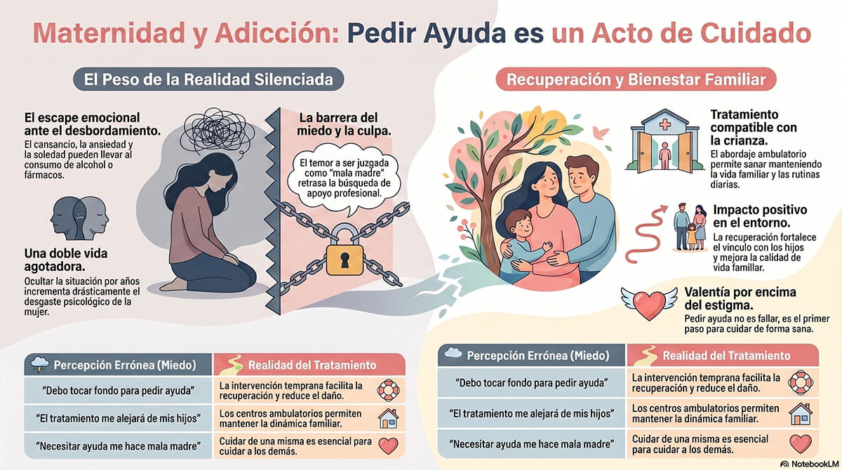 Maternidad y adicciones: cuando pedir ayuda también es una forma de cuidar